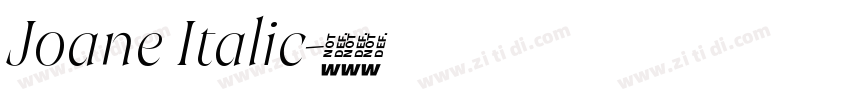 Joane Italic字体转换
